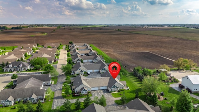 aerial view of residential area