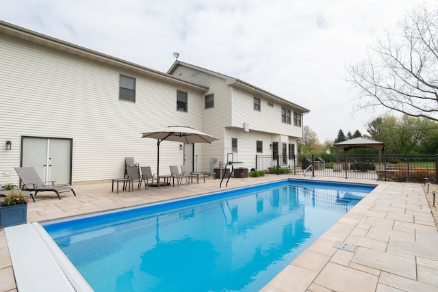14445 W Walden Ln, Wadsworth, IL 60083 - view of pool with fence, a gazebo, and a patio area