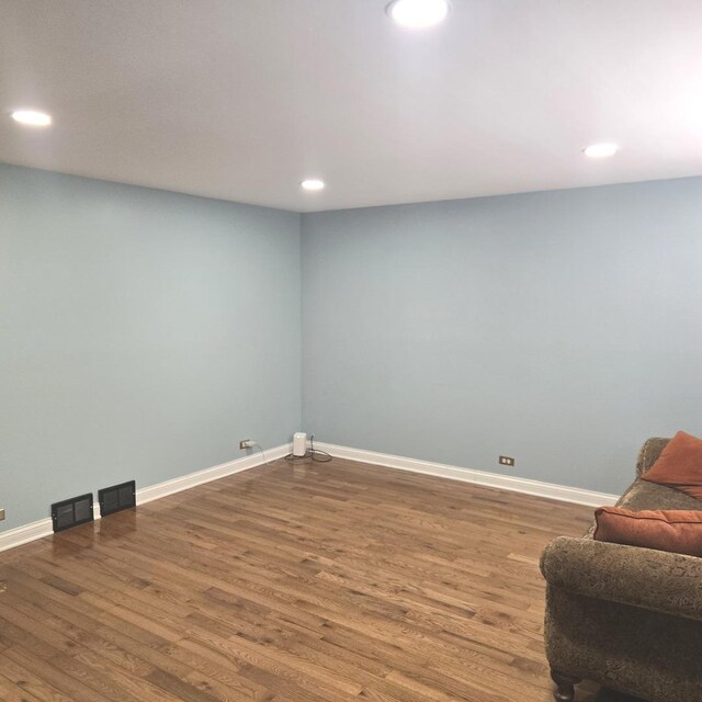 2810 Brentwood Ln, Mchenry, IL 60050 - basement with wood finished floors and recessed lighting