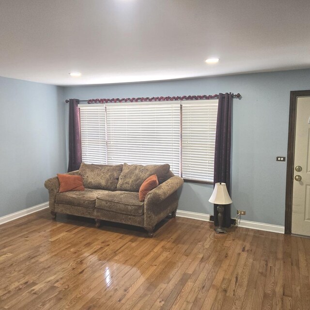 2810 Brentwood Ln, Mchenry, IL 60050 - living room featuring wood-type flooring and recessed lighting