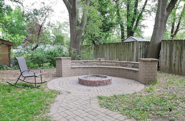 2810 Brentwood Ln, Mchenry, IL 60050 - view of patio / terrace featuring an outdoor fire pit