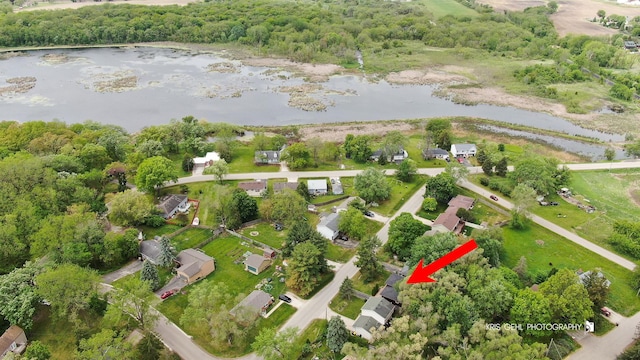 2810 Brentwood Ln, Mchenry, IL 60050 - drone / aerial view of a large body of water and a heavily wooded area
