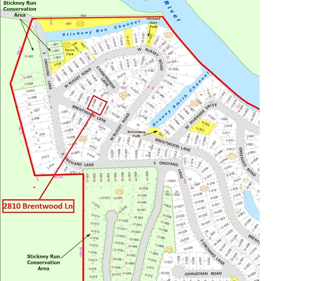 2810 Brentwood Ln, Mchenry, IL 60050 - map showing property parcels