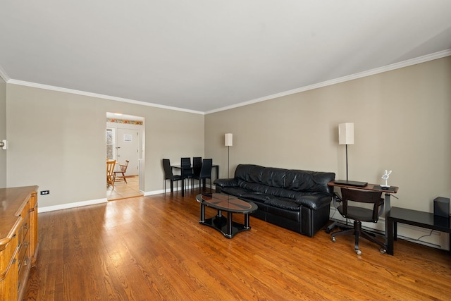 2000 Parkside Dr Unit B2, Park Ridge, IL 60068 - living area featuring ornamental molding, wood finished floors, and baseboards