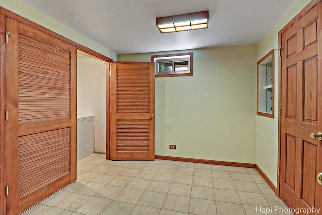 22665 W Depot St, Antioch, IL 60002 - spare room featuring washer / dryer and baseboards