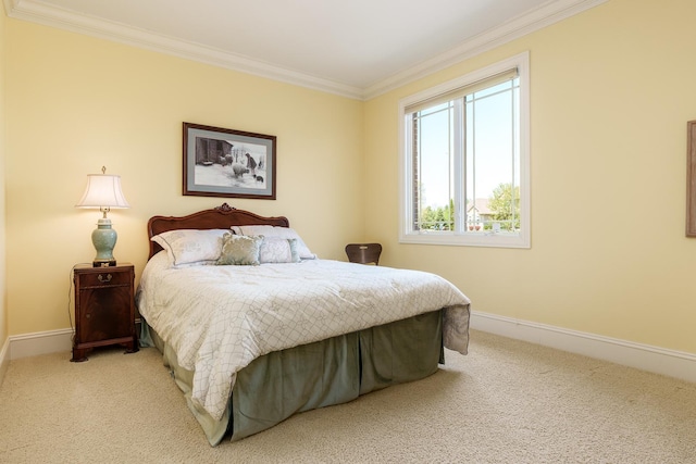 5344 River Run Parkway, Belvidere, IL 61008 - bedroom with ornamental molding, light carpet, and baseboards