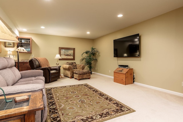 5344 River Run Parkway, Belvidere, IL 61008 - carpeted living area with recessed lighting and baseboards