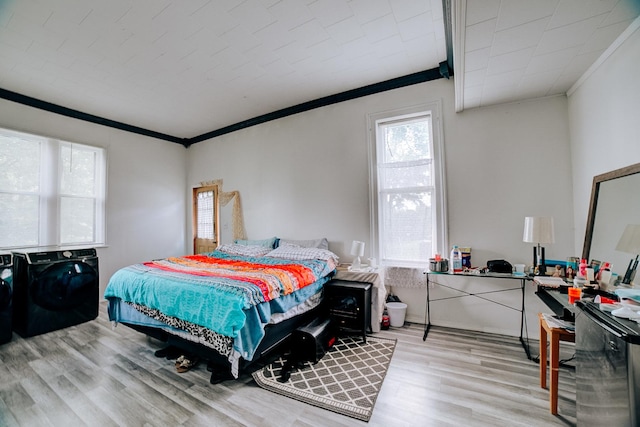 407 E Mulberry St, Watseka, IL 60970 - bedroom featuring ornamental molding and wood finished floors