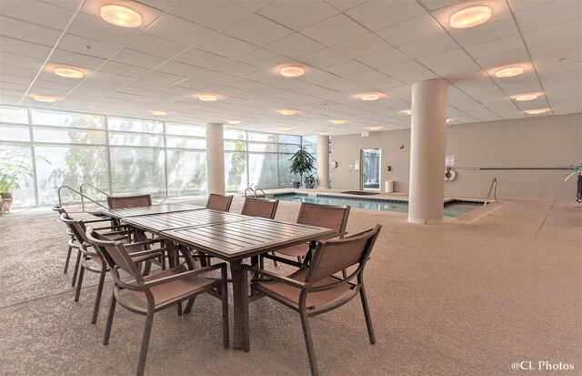 1580 Sherman Ave Unit 1005, Evanston, IL 60201 - carpeted dining room with expansive windows