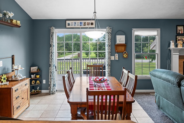421 Sunset Dr, Colfax, IL 61728 - dining space with light tile patterned floors and baseboards