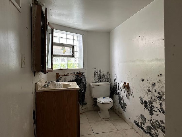 3010 N Nottingham Ave, Chicago, IL 60634 - half bath featuring vanity and tile patterned flooring