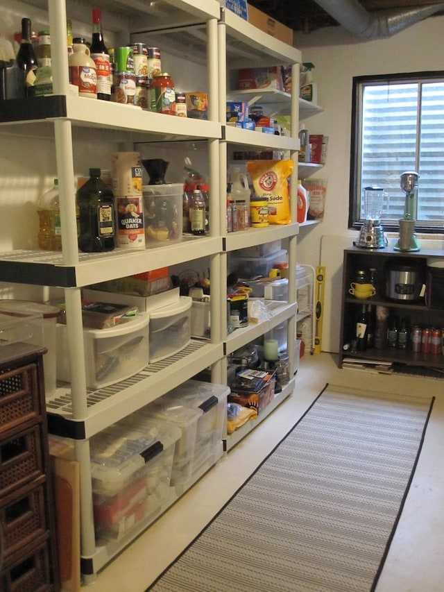 view of storage room