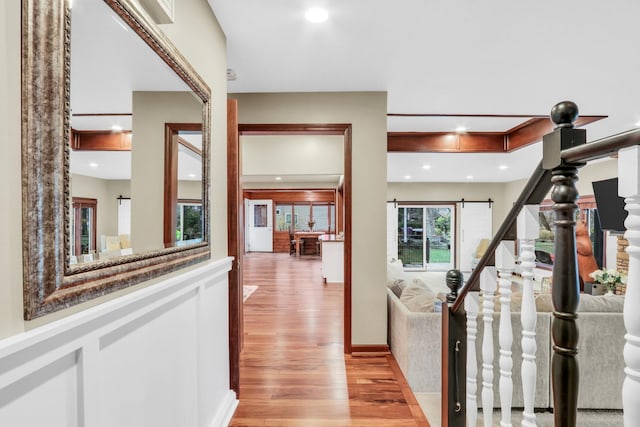 2407 N Villa Ln, Mchenry, IL 60051 - hall featuring light wood-style floors and recessed lighting