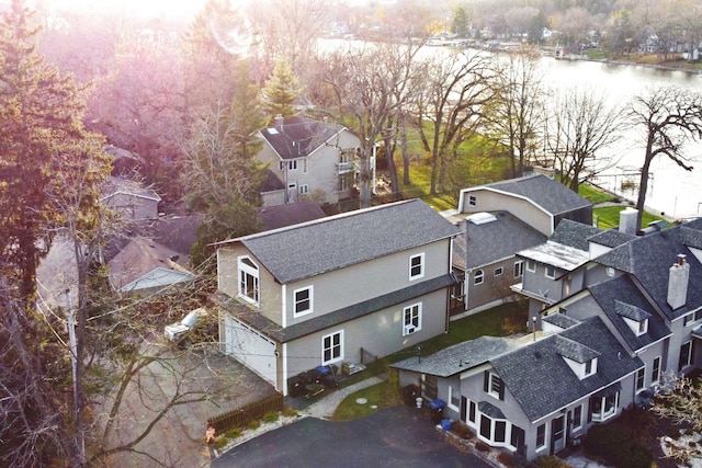 2407 N Villa Ln, Mchenry, IL 60051 - aerial view of residential area with a large body of water