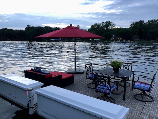 2407 N Villa Ln, Mchenry, IL 60051 - dock area featuring a water view