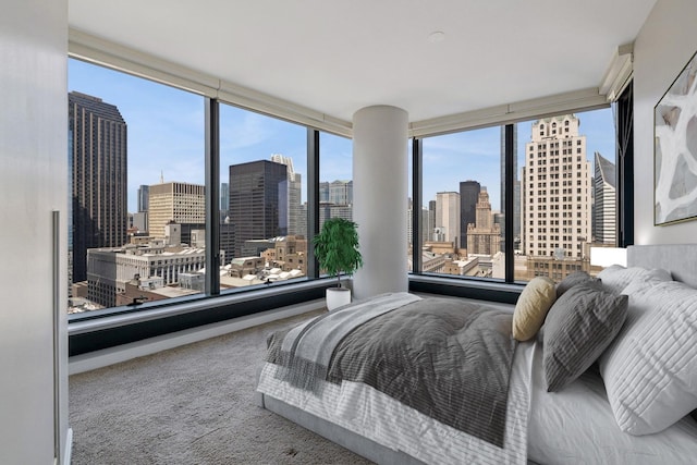 60 E Monroe St Unit 3007, Chicago, IL 60603 - carpeted bedroom with a skyline view