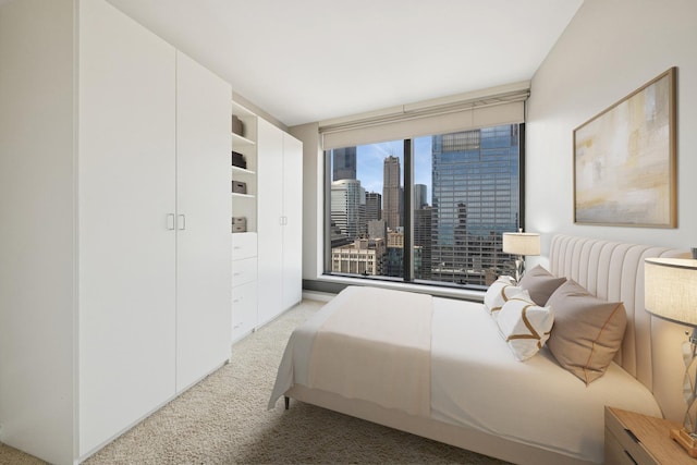 60 E Monroe St Unit 3007, Chicago, IL 60603 - bedroom with light colored carpet and a skyline view