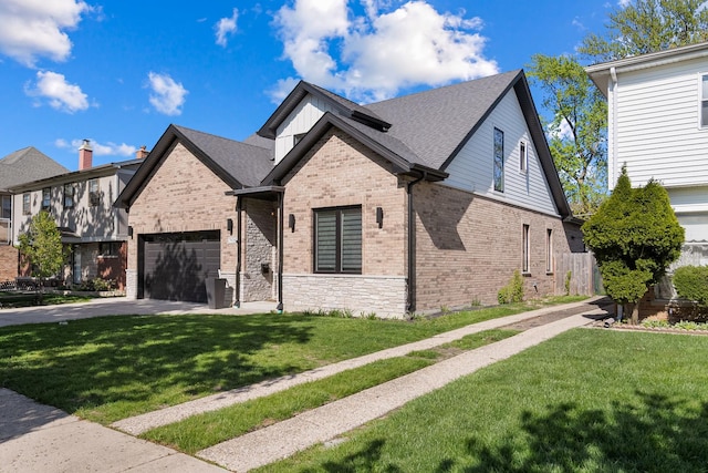 7929 N Octavia Ave, Niles, IL 60714 - view of front of home with an attached garage, brick siding, and concrete driveway
