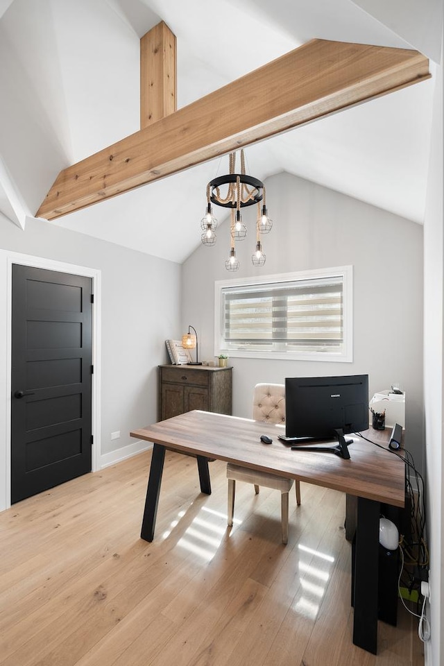 7929 N Octavia Ave, Niles, IL 60714 - office space featuring wood finished floors, a chandelier, and baseboards