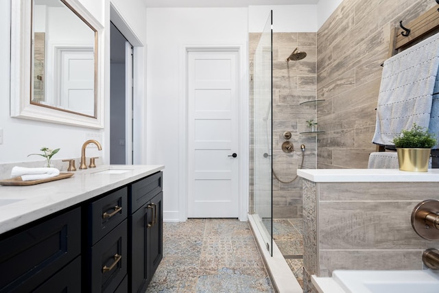 7929 N Octavia Ave, Niles, IL 60714 - full bathroom with walk in shower and double vanity
