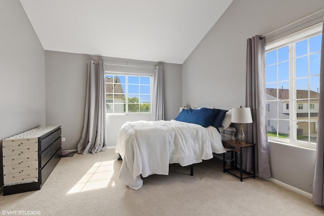 148 Azalea Cir Unit 0, Romeoville, IL 60446 - bedroom featuring vaulted ceiling, carpet flooring, and baseboards
