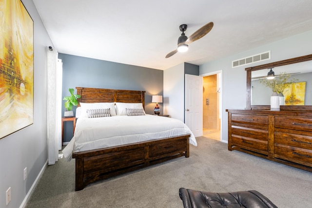502 Deerpath St, Tolono, IL 61880 - bedroom with carpet floors, a ceiling fan, and baseboards