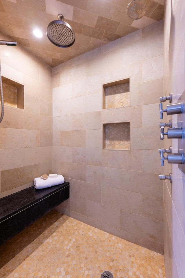 502 Deerpath St, Tolono, IL 61880 - bathroom featuring tiled shower