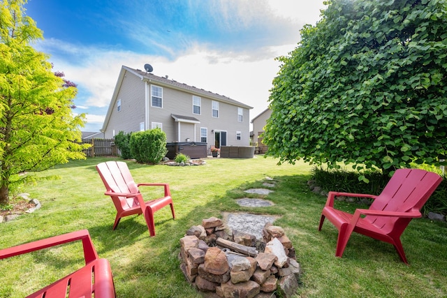 502 Deerpath St, Tolono, IL 61880 - view of yard featuring a covered hot tub