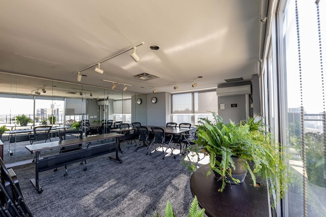 720 W Gordon Ter Unit 4A, Chicago, IL 60613 - miscellaneous room with track lighting, carpet floors, and a view of city