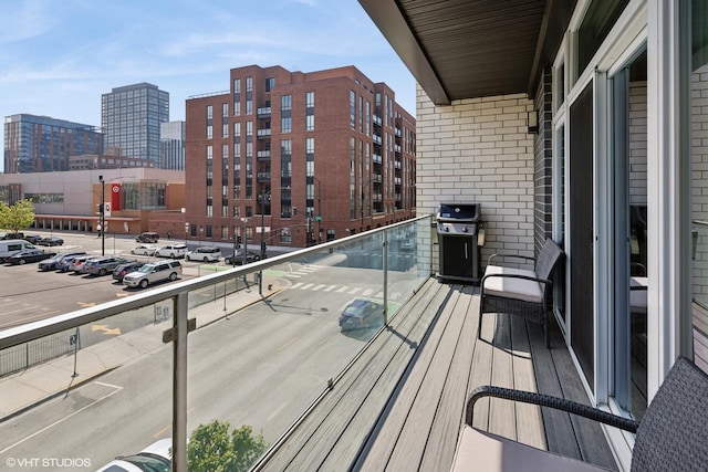 236 S Racine Ave Unit 304, Chicago, IL 60607 - balcony with area for grilling and a view of city