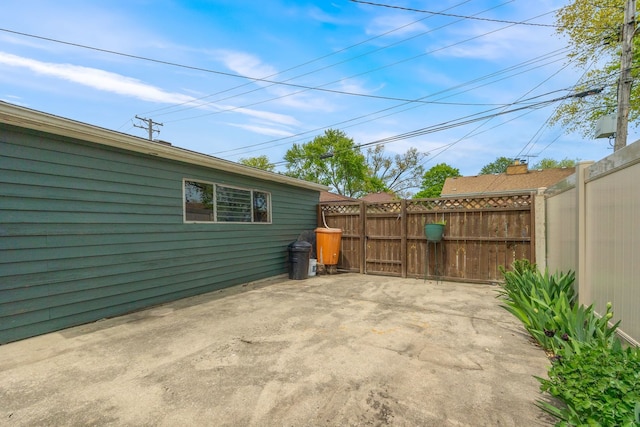 view of patio with fence