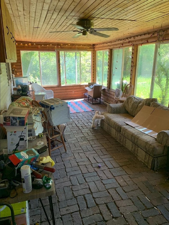 408 E Kyle St, Ogden, IL 61859 - sunroom / solarium with ceiling fan and healthy amount of natural light
