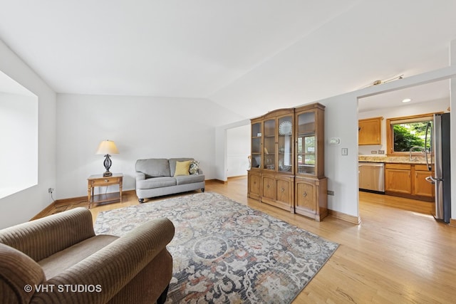3 Starwood Ct, Bolingbrook, IL 60490 - living room featuring light wood-style flooring and lofted ceiling