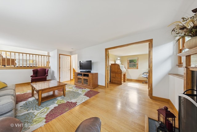 3 Starwood Ct, Bolingbrook, IL 60490 - living room with light wood-style floors and baseboards