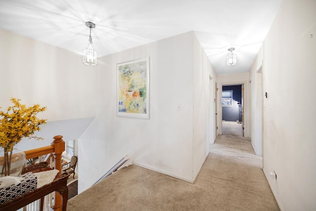32381 N Forest Dr, Grayslake, IL 60030 - hall featuring an upstairs landing, light colored carpet, and baseboards