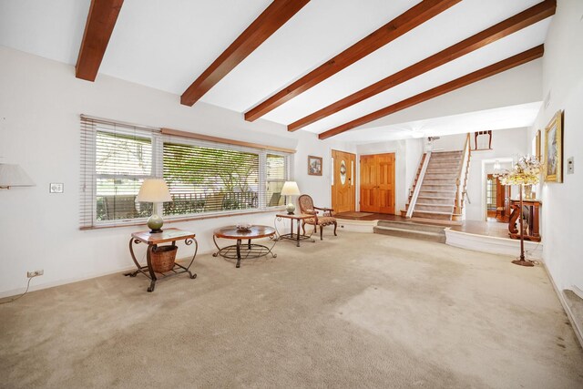 32381 N Forest Dr, Grayslake, IL 60030 - living area with carpet flooring and stairs