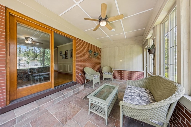 6 Old Timber Ln, Palos Park, IL 60464 - sunroom / solarium with ceiling fan