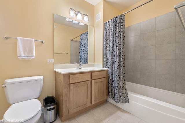 225 N Columbus Dr Unit 6006, Chicago, IL 60601 - full bathroom featuring tile patterned floors, toilet, shower / tub combo, and vanity