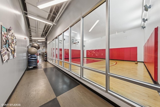 225 N Columbus Dr Unit 6006, Chicago, IL 60601 - hall with concrete floors