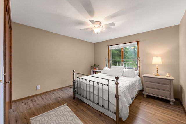 608 61st St, Lisle, IL 60532 - bedroom with wood finished floors and ceiling fan