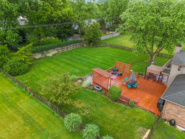 608 61st St, Lisle, IL 60532 - fenced backyard with a deck