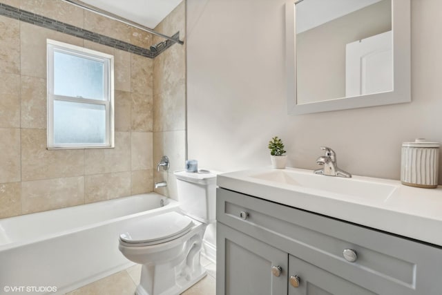 7337 N Mcvicker Ave, Chicago, IL 60646 - full bath with toilet, shower / tub combination, vanity, and tile patterned floors