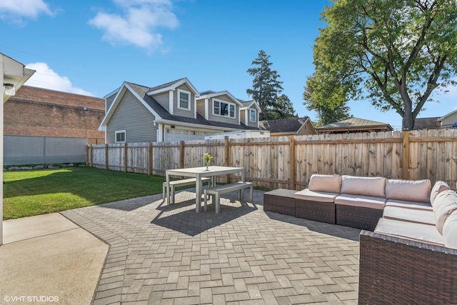 7337 N Mcvicker Ave, Chicago, IL 60646 - view of patio with outdoor lounge area and outdoor dining space