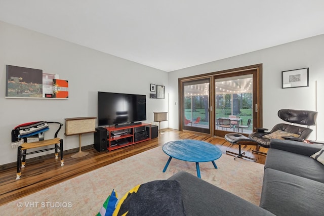 S070 River Ln, Winfield, IL 60190 - living room featuring wood finished floors and baseboards