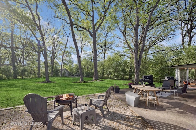 S070 River Ln, Winfield, IL 60190 - view of patio / terrace with an outdoor fire pit