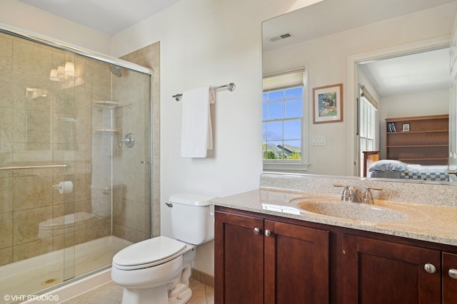 11 Crystal Downs Dr, Hawthorn Woods, IL 60047 - ensuite bathroom featuring vanity, a stall shower, and tile patterned floors