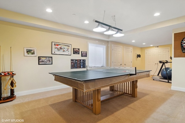 11 Crystal Downs Dr, Hawthorn Woods, IL 60047 - recreation room with light carpet and recessed lighting