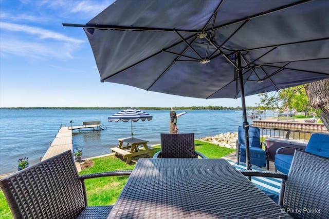 dock with a water view