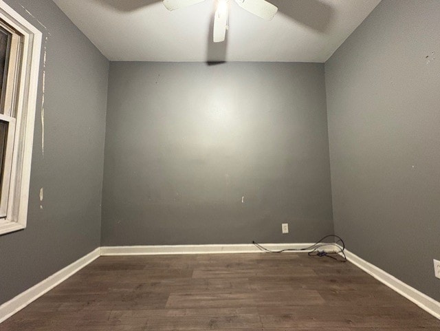 8509 S Muskegon Ave, Chicago, IL 60617 - spare room with ceiling fan, wood finished floors, and baseboards