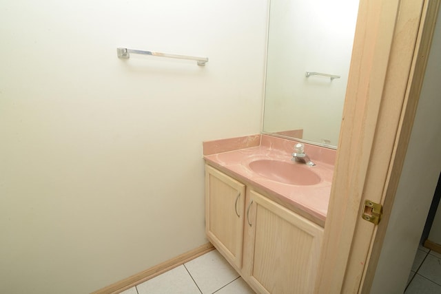 bathroom featuring tile patterned floors and vanity